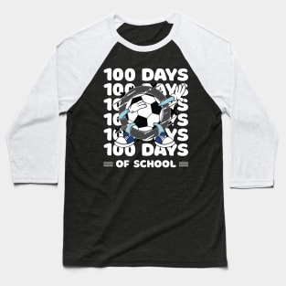 100 Days of school typography featuring a Dabbing Football #2 Baseball T-Shirt